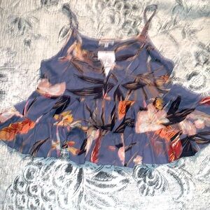 NWT Patrons of Peace boho ruffled floral tank